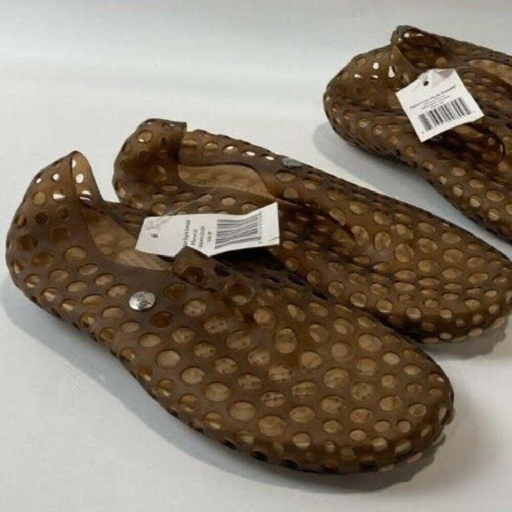 JPDorta Unisex Egyptian Style Filip Flop Sandals, Brown USW 8.5 USM 6